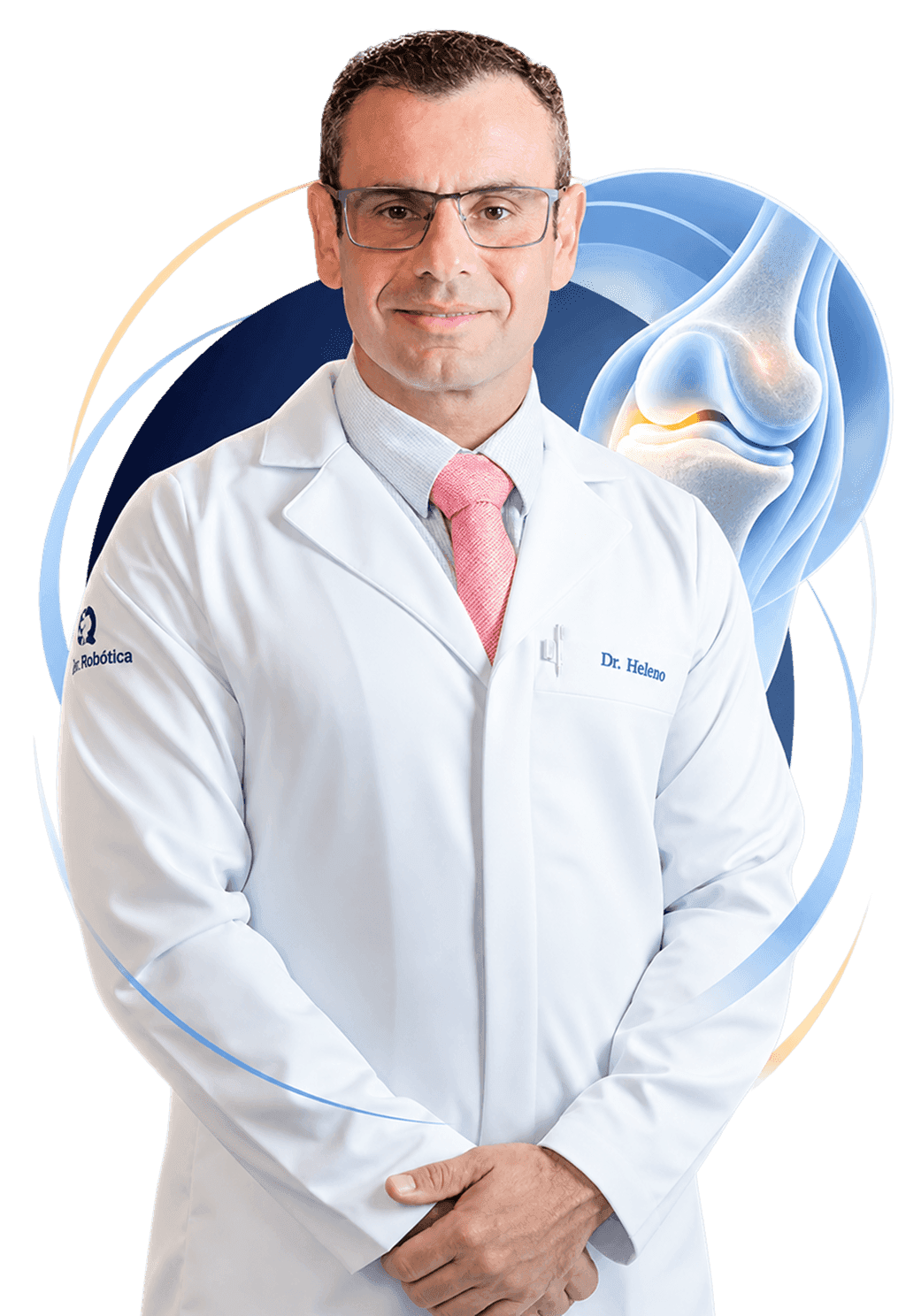 Dr. Heleno Cavalcante, ortopedista, de jaleco branco